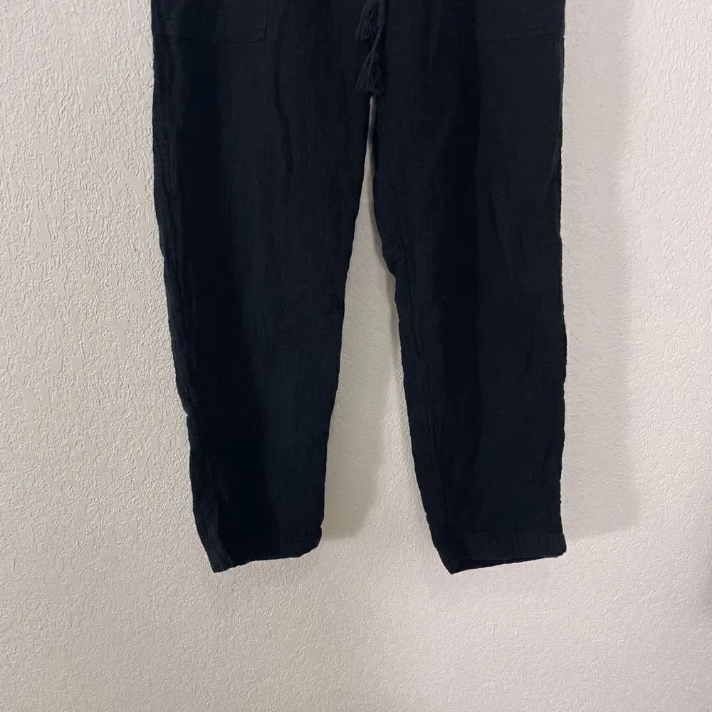 Madewell Black Soft Straight Leg Pull On Pants‎ XS